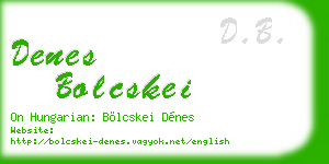 denes bolcskei business card